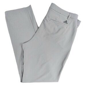 Adidas Golf Pants Flat Front Waist 36 Light Gray Stretch Waist 36" Inseam